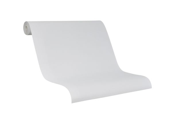 Wallpaper non-woven white structured plain 31836