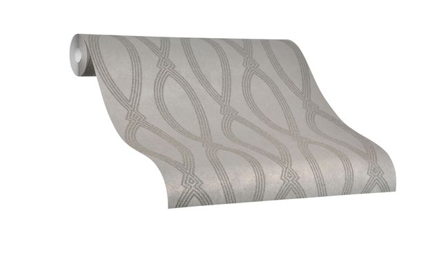 Tapete-Vlies-Marburg-Grafik-Ikat-grau-metallic-84855-63204723_2