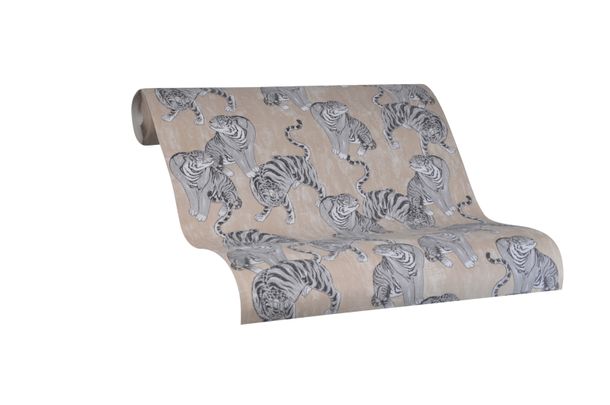 Tapete-Vlies-Marburg-Tiger-beige-grau-metallic-84874-63204742_1