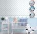 Self -adhesive kids border whales white blue gray 102431 2