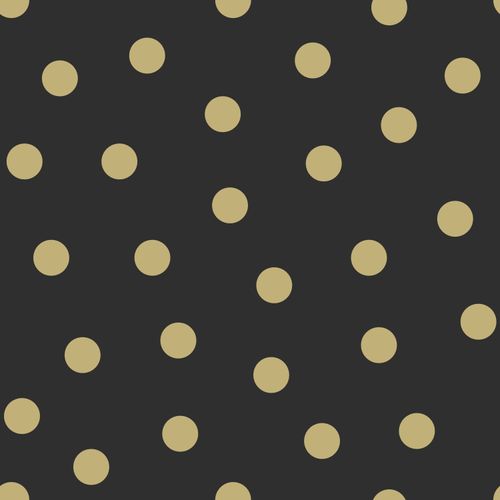 Kindertapete-Vlies-347676-Punkte-schwarz-gold-Glanz-63205093