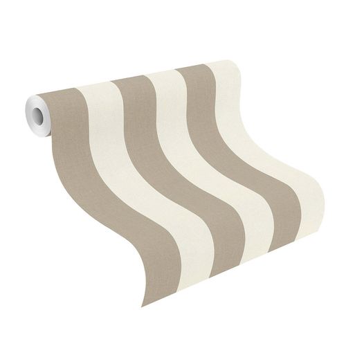 Tapete-Vlies-542714-Streifen-weiss-braun-63205204