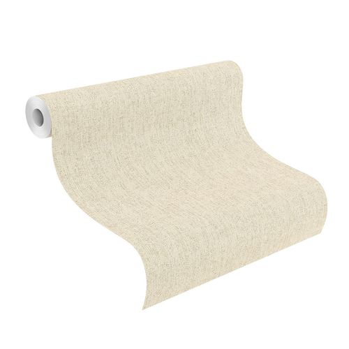 Wallpaper non-woven 545449 mottled unicoloured beige