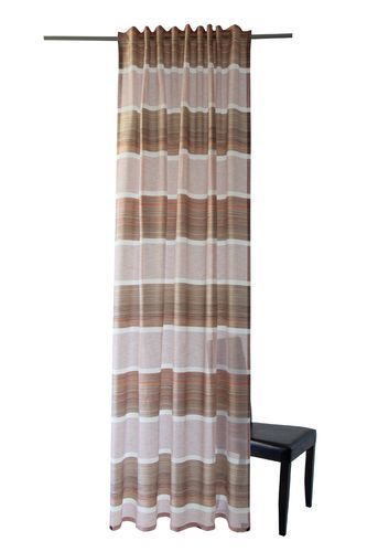 Homing Loop Curtain Stripes clay semi-transparent