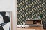 Wallpaper non-woven flowers floral black green blue 37650-2 5