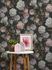 Wallpaper non-woven flowers black white green 37650-5 5