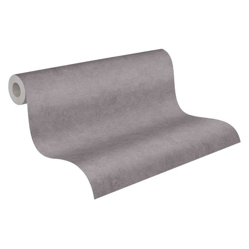Wallpaper non-woven plaincoloured grey 37656-3