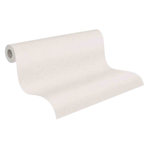 Non-woven wallpaper 37744-9 optic plaster white