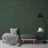 Wallpaper non-woven 37525-4 stripes green black 4