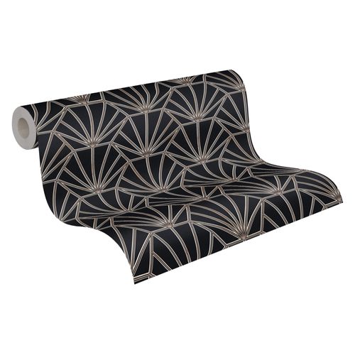 Tapete-Vlies-37528-1-Ornamente-schwarz-weiss-rosegold-63206055_3