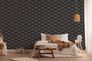 Wallpaper non-woven 37528-1 ornaments black white 4