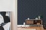 Wallpaper non-woven 37528-2 ornaments black blue white 6