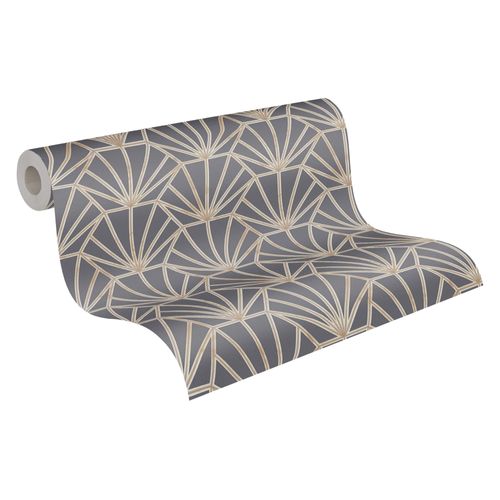 Tapete-Vlies-37528-4-Ornamente-grau-weiss-gold-63206058_4