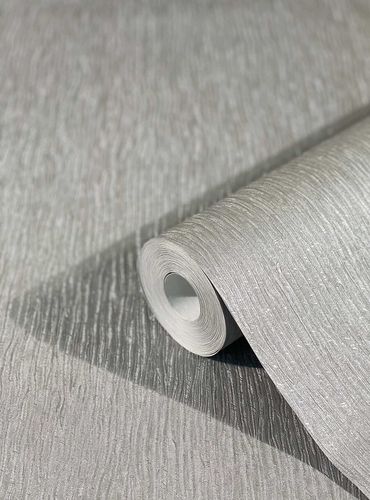 Wallpaper non-woven stripes satin metallic dark gray 32624