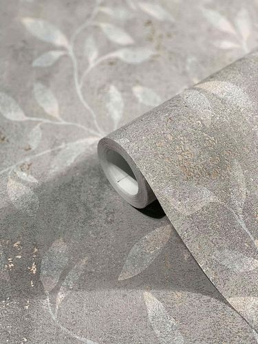 Tapete-Vlies-Floral-Blaetter-Metallic-grau-gold-32634-63206230