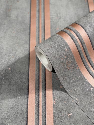 Tapete-Vlies-Gestreift-Metallic-Glitzer-grau-rosa-32637-63206233_1