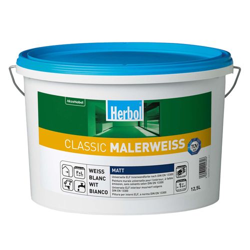 Herbol Malerweiß Wandfarbe matt 12,5l