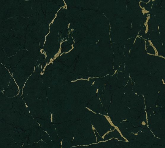 Tapete-Vlies-Marmor-Design-dunkelgruen-gold-Glanz-37855-5-63206672_3
