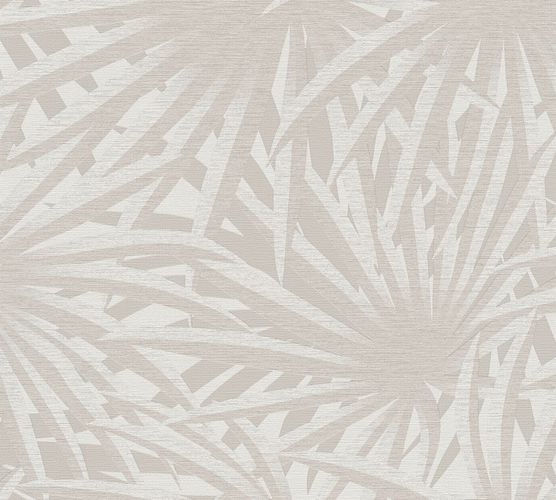 Tapete-Vlies-Palme-Blaetter-grau-weiss-Glitzer-37861-4-63206695