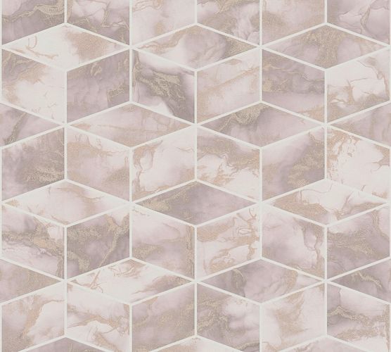 Tapete-Vlies-3D-Quadrate-weiss-rosa-Metallic-37863-2-63206701_5