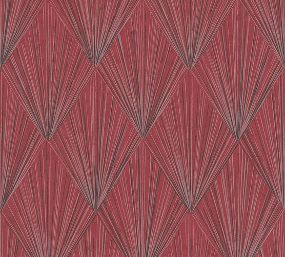 Tapete-Vlies-Geometrisch-rot-schwarz-Metallic-37864-2-63206705