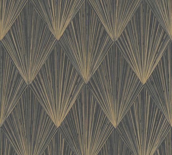 Tapete-Vlies-Geometrisch-gold-schwarz-Metallic-37864-4-63206707_2