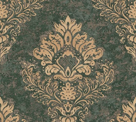 Tapete-Vlies-Ornamente-beige-dunkelgruen-Metallic-37901-1-63206735_2