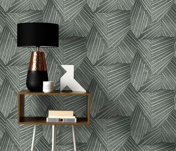 Tapete-Vlies-Elle-Dreiecke-3D-anthrazit-Glanz-10152-47-63207003_1