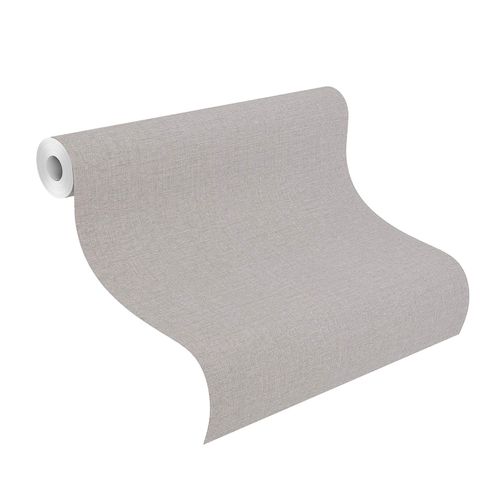 Rollenbild Andy Wand Tapete Rasch uni silber 649147