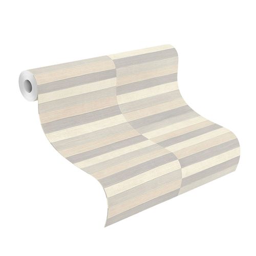 Tapete-Vlies-Rasch-Streifen-Leder-grau-Glanz-418712-63207331