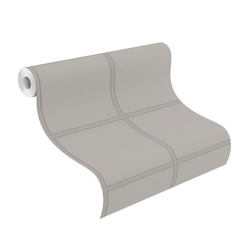 Tapete-Vlies-Rasch-Leder-Optik-kariert-grau-419009-63207338_4