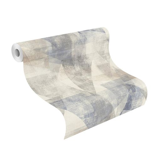 Tapete-Vlies-Rasch-Patchwork-Dreiecke-blau-grau-617955-63207419_2
