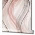 Non-woven wallpaper wave design pink beige gray Shades 2