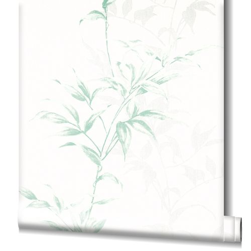 Tapete-Vlies-Floral-Straeucher-weiss-gruen-Novamur-82222-63207541_2