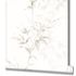 Wallpaper non-woven floral shrubs white brown 82223 1