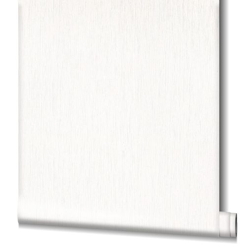 Wallpaper non-woven texture strip white novamur 82237