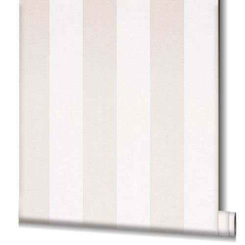 Wallpaper non-woven strip beige white Novamur 82260