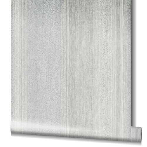 Wallpaper non-woven striped texture shine white-gray 32835