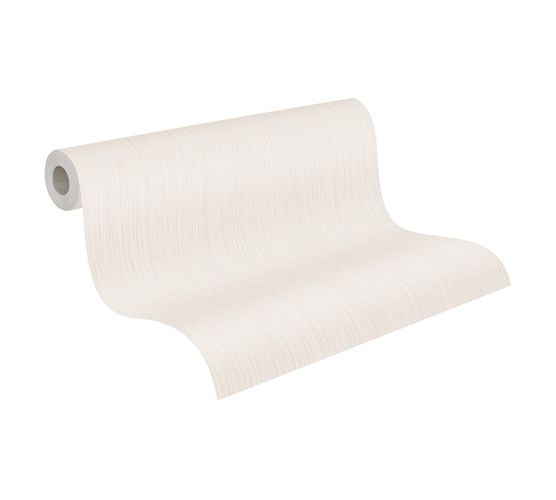 Tapete Vlies Uni Linien creme-grau Glitzer 3782-24
