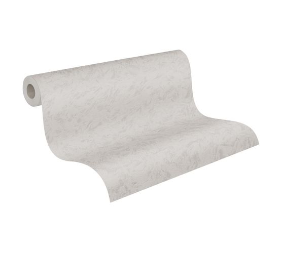 Non-Woven Wallpaper Plain Plaster beige-grey 37835-1