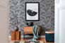 Tapete Vlies Floral Blätter anthrazit metallic 37836-4 1