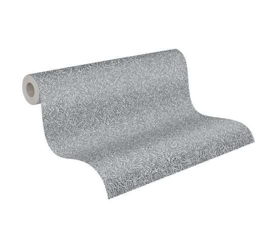 Tapete Vlies Blätter All-Over anthrazit metallic 37837-2