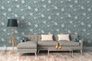 Wallpaper Non-Woven Flowers Leaves Floral blue 38028-5 5