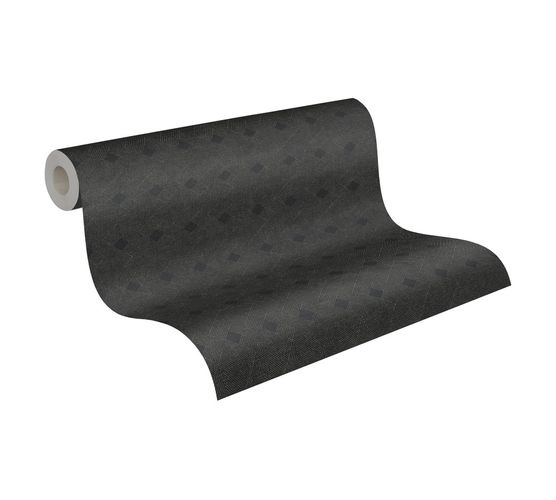 Tapete Vlies Striche Grafik schwarz Metallic 38029-1