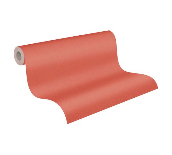 Tapete Vlies Einfarbig Struktur orange-rot 37748-2