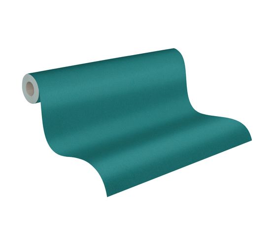 Tapete Vlies Einfarbig Struktur blau-grün 37749-2