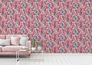 Non-Woven Wallpaper Floral Flowers pink blue 37751-8 5