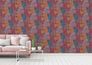Non-Woven Wallpaper Leaves Trees red yellow blue 37753-3 5