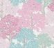 Non-Woven Wallpaper Leaves Trees white pink blue 37753-5 2