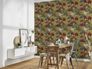 Non-Woven Wallpaper Palms Floral yellow red blue 37757-1 5